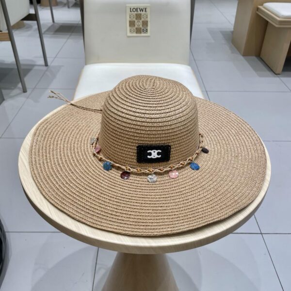 repliche,replica,perfette,siti di,affidabili,migliori siti,dove comprare,1:1,scarpe da ginnastica Celine estate nuovo cappello di paglia da donna ombrellone da esterno mare spiaggia protezione solare cappello di paglia