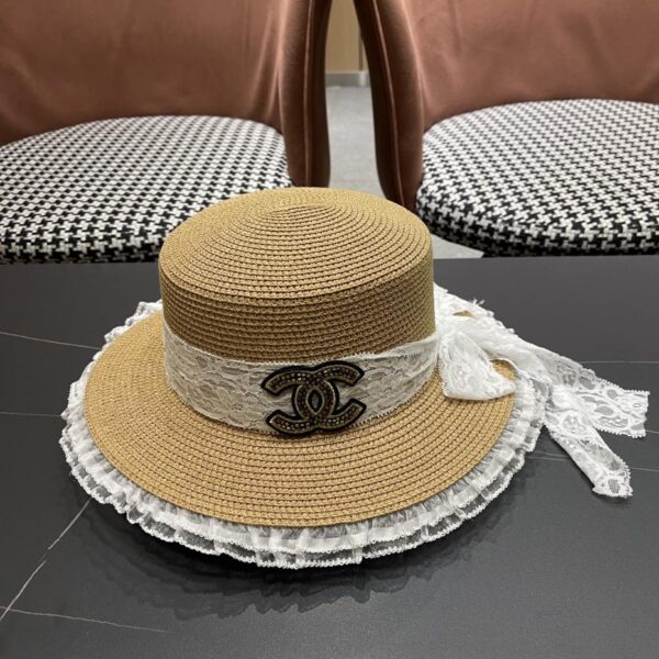 repliche,replica,perfette,siti di,affidabili,migliori siti,dove comprare,1:1,scarpe da ginnastica Nuovo cappello di paglia flat-top parasole di Chanel