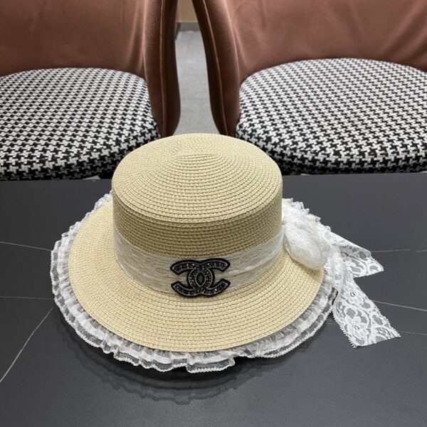 repliche,replica,perfette,siti di,affidabili,migliori siti,dove comprare,1:1,scarpe da ginnastica Nuovo cappello di paglia flat-top parasole di Chanel
