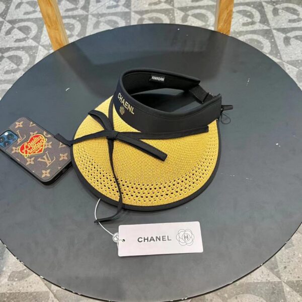 repliche,replica,perfette,siti di,affidabili,migliori siti,dove comprare,1:1,scarpe da ginnastica Cappello da sole pieghevole Chanel con fiocco carino, cappello di paglia superiore vuoto
