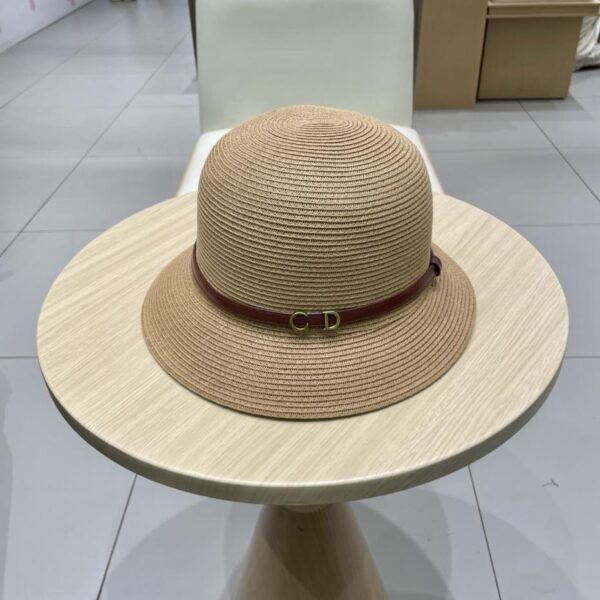 repliche,replica,perfette,siti di,affidabili,migliori siti,dove comprare,1:1,scarpe da ginnastica Cappello di paglia a cupola francese Dior per donna cappello estivo a tesa piatta in paglia