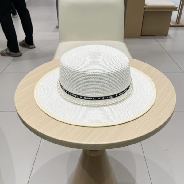 repliche,replica,perfette,siti di,affidabili,migliori siti,dove comprare,1:1,scarpe da ginnastica Cappello a cilindro piatto in paglia Chanel