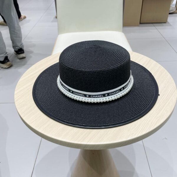 repliche,replica,perfette,siti di,affidabili,migliori siti,dove comprare,1:1,scarpe da ginnastica Cappello a cilindro piatto in paglia Chanel