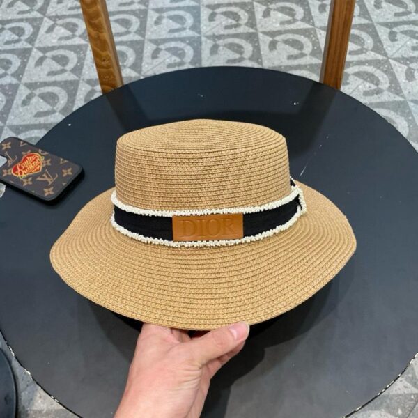 repliche,replica,perfette,siti di,affidabili,migliori siti,dove comprare,1:1,scarpe da ginnastica Nuovo cappello di paglia color block di grande nome DIOR