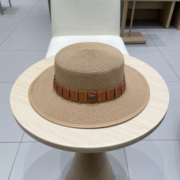 repliche,replica,perfette,siti di,affidabili,migliori siti,dove comprare,1:1,scarpe da ginnastica Cappello a cilindro piatto in paglia nuovo Celine