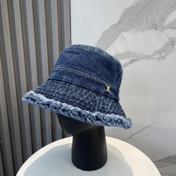 repliche,replica,perfette,siti di,affidabili,migliori siti,dove comprare,1:1,scarpe da ginnastica Cappello da sole unisex con cappello da pescatore in denim lavato nuovo Louis Vuitton