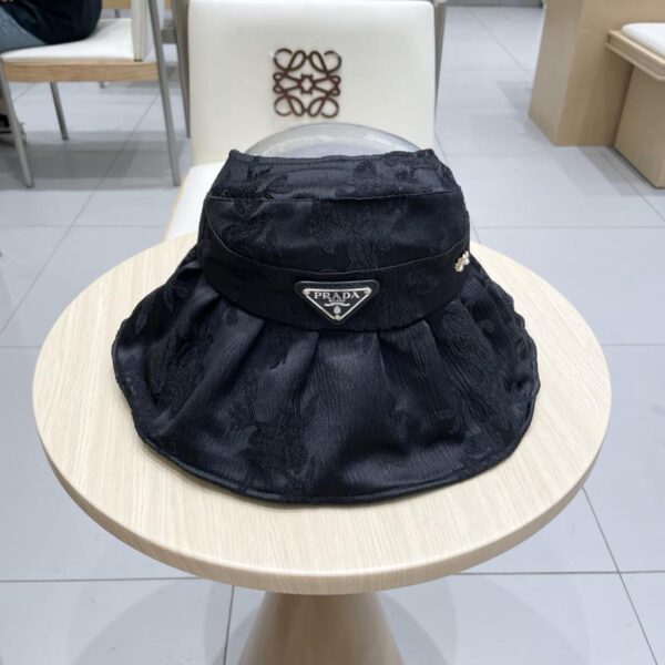 repliche,replica,perfette,siti di,affidabili,migliori siti,dove comprare,1:1,scarpe da ginnastica Cappello da pescatore PRADA con sommità cava e tesa larga