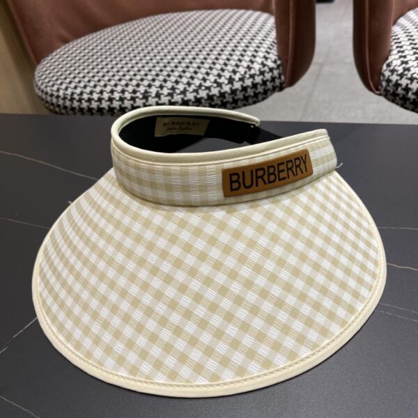 repliche,replica,perfette,siti di,affidabili,migliori siti,dove comprare,1:1,scarpe da ginnastica Cappello da sole a tesa larga Burberry Nuovo cappello da sole con motivo pied de poule da donna