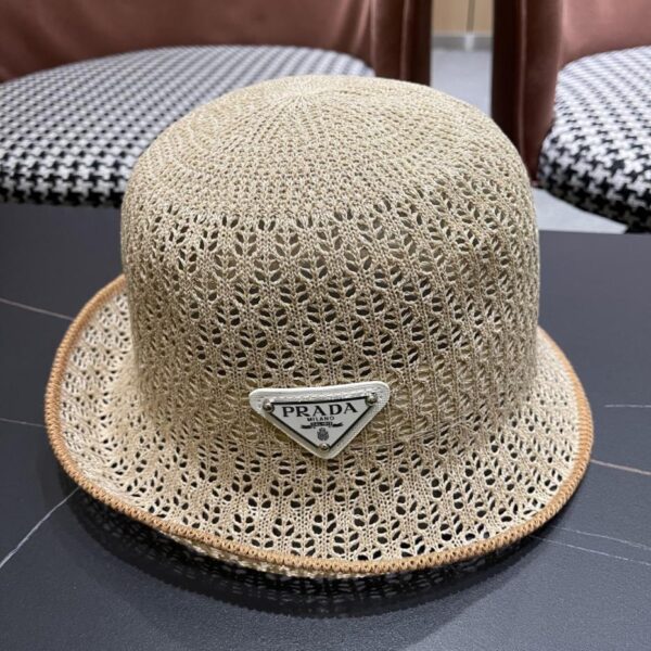 repliche,replica,perfette,siti di,affidabili,migliori siti,dove comprare,1:1,scarpe da ginnastica Prada cappello da pescatore cavo estivo in stile coreano a contrasto di colore, alla moda e versatile