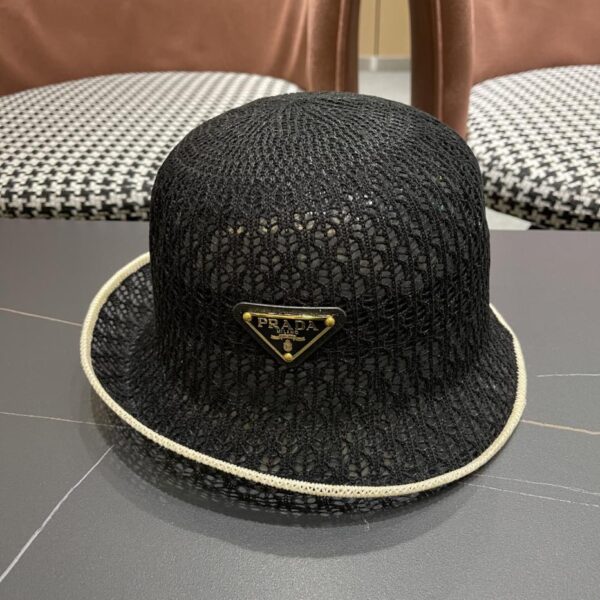 repliche,replica,perfette,siti di,affidabili,migliori siti,dove comprare,1:1,scarpe da ginnastica Prada cappello da pescatore cavo estivo in stile coreano a contrasto di colore, alla moda e versatile