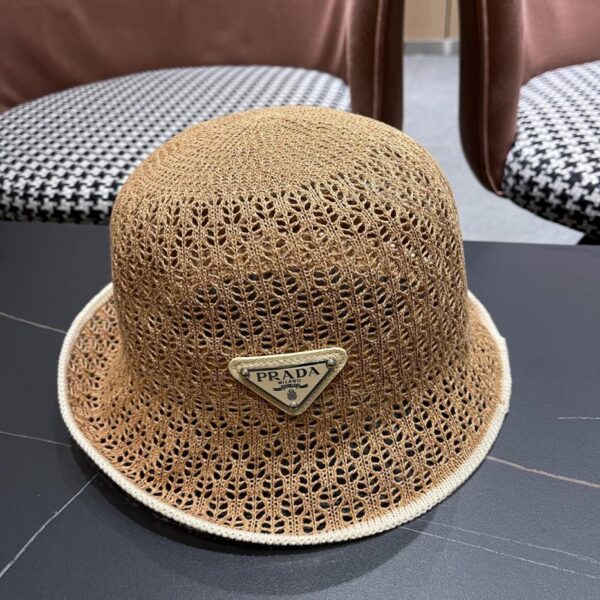 repliche,replica,perfette,siti di,affidabili,migliori siti,dove comprare,1:1,scarpe da ginnastica Prada cappello da pescatore cavo estivo in stile coreano a contrasto di colore, alla moda e versatile