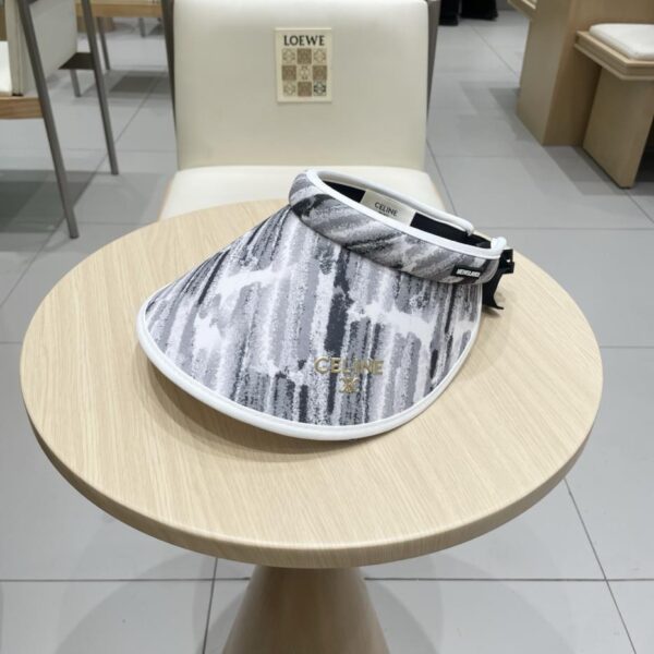 Celine nuova fascia leggera cappello a cilindro vuoto cappello da sole estivo con perle da donna