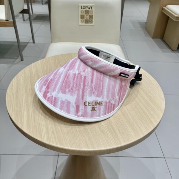 Celine nuova fascia leggera cappello a cilindro vuoto cappello da sole estivo con perle da donna