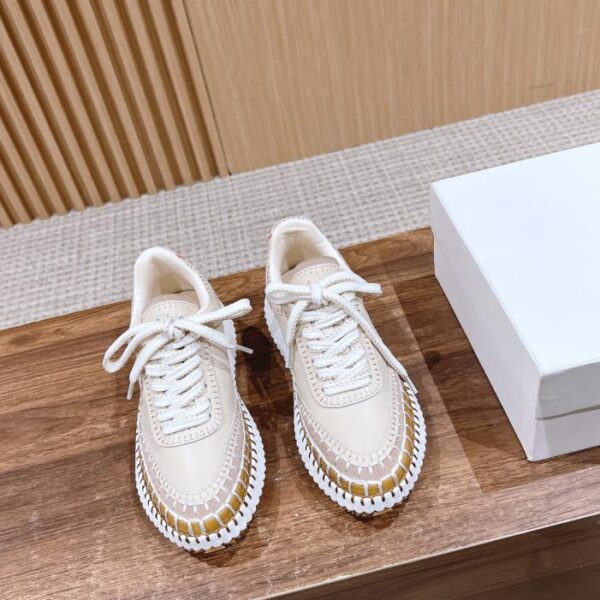 repliche,replica,perfette,siti di,affidabili,migliori siti,dove comprare,1:1,scarpe da ginnastica Le nuove sneakers casual Nama di Chloe, scarpe bianche versatili, altezza tacco 5 cm