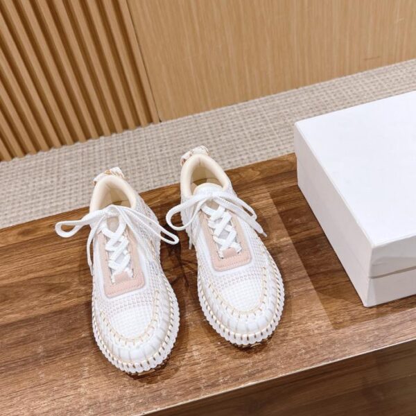 repliche,replica,perfette,siti di,affidabili,migliori siti,dove comprare,1:1,scarpe da ginnastica Le nuove sneakers casual Nama di Chloe, scarpe bianche versatili, altezza tacco 5 cm