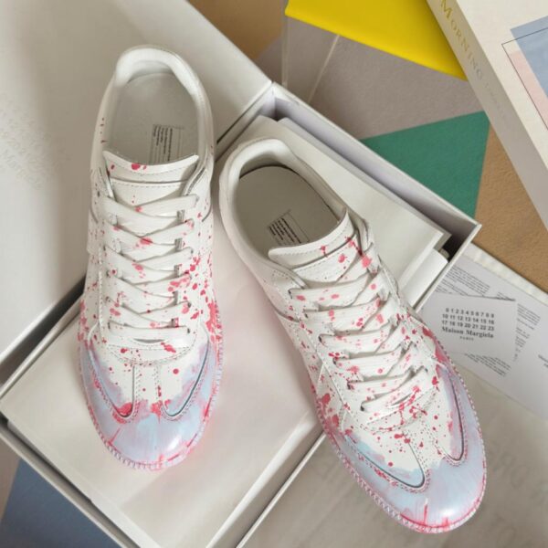 repliche,replica,perfette,siti di,affidabili,migliori siti,dove comprare,1:1,scarpe da ginnastica Scarpe Dexterity in tela con graffiti a getto d’inchiostro Maison Margiela MM6 Couples