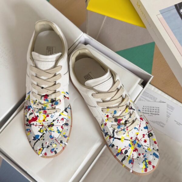 repliche,replica,perfette,siti di,affidabili,migliori siti,dove comprare,1:1,scarpe da ginnastica Scarpe Dexterity in tela con graffiti a getto d’inchiostro Maison Margiela MM6 Couples