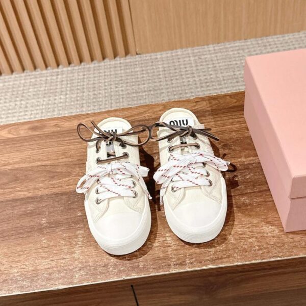 repliche,replica,perfette,siti di,affidabili,migliori siti,dove comprare,1:1,scarpe da ginnastica Scarpe casual in tela Miu Miu Retro Biscuit