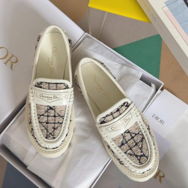 repliche,replica,perfette,siti di,affidabili,migliori siti,dove comprare,1:1,scarpe da ginnastica Mocassini DIOR in tweed con suola spessa e motivo a quadri in rattan della serie Boy, versione top