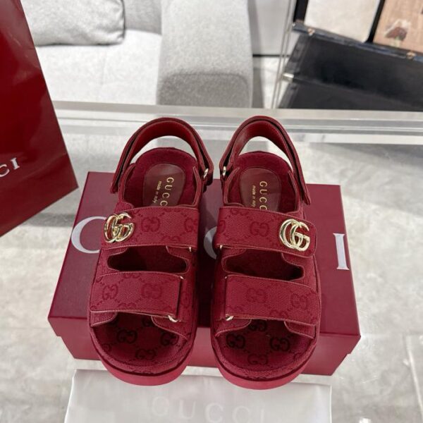 Sandali con velcro Gucci Double G da donna
