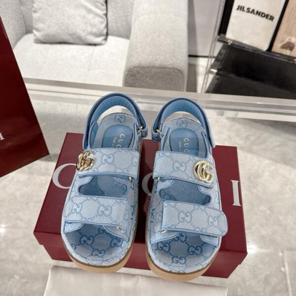 Sandali con velcro Gucci Double G da donna