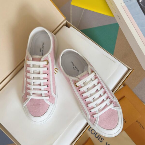 repliche,replica,perfette,siti di,affidabili,migliori siti,dove comprare,1:1,scarpe da ginnastica Sneakers casual Louis Vuitton Lagoon in denim color tannino con suola spessa, per donna, versione top