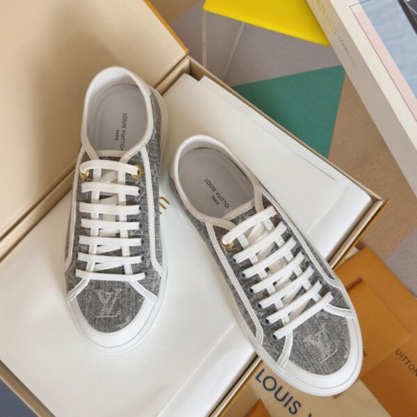 repliche,replica,perfette,siti di,affidabili,migliori siti,dove comprare,1:1,scarpe da ginnastica Sneakers casual Louis Vuitton Lagoon in denim color tannino con suola spessa, per donna, versione top