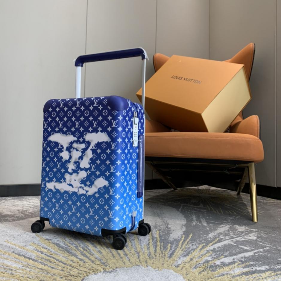 repliche,replica,perfette,siti di,affidabili,migliori siti,dove comprare,1:1,scarpe da ginnastica Valigia trolley/borsa da viaggio Louis Vuitton di alta qualità, in pelle con cambio colore, con serratura personalizzata, ruote universali da 20 pollici (0DSGO)