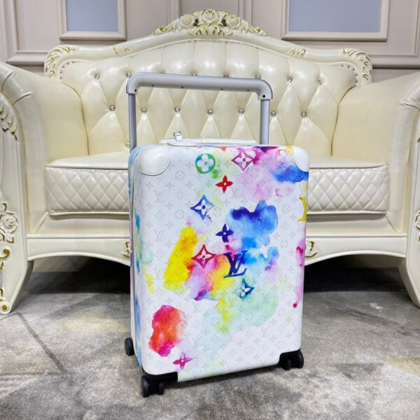 repliche,replica,perfette,siti di,affidabili,migliori siti,dove comprare,1:1,scarpe da ginnastica Valigia trolley/borsa da viaggio Louis Vuitton di alta qualità in pelle con cambio colore, con serratura personalizzata, ruota universale da 20 pollici (G6LI9)