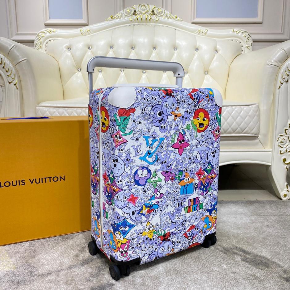 repliche,replica,perfette,siti di,affidabili,migliori siti,dove comprare,1:1,scarpe da ginnastica Valigia trolley/borsa da viaggio Louis Vuitton di alta qualità, in pelle con cambio colore, con serratura personalizzata, ruote universali da 20 pollici (YGOMU)