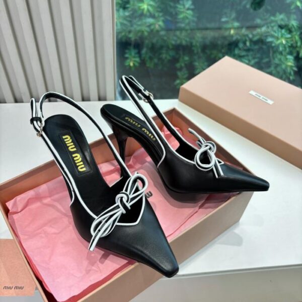 repliche,replica,perfette,siti di,affidabili,migliori siti,dove comprare,1:1,scarpe da ginnastica Miu Miu, ballerine Mary Jane con tacco grosso e intreccio cavo, versione top (60NAV)
