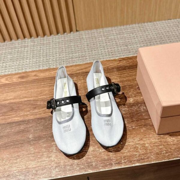 repliche,replica,perfette,siti di,affidabili,migliori siti,dove comprare,1:1,scarpe da ginnastica Ballerine in rete Miu Miu (ORMEV)