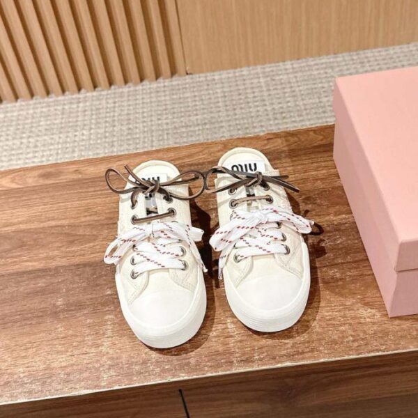 repliche,replica,perfette,siti di,affidabili,migliori siti,dove comprare,1:1,scarpe da ginnastica Scarpe casual in tela Miu Miu Retro Biscuit (H73WK)