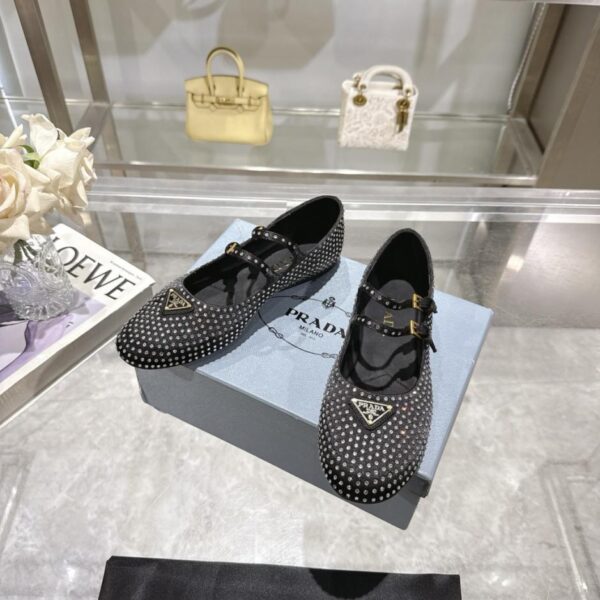 repliche,replica,perfette,siti di,affidabili,migliori siti,dove comprare,1:1,scarpe da ginnastica Scarpe da ballo Prada New Diamond Mary Jane (scarpe Mary Jane) (4TIBG)