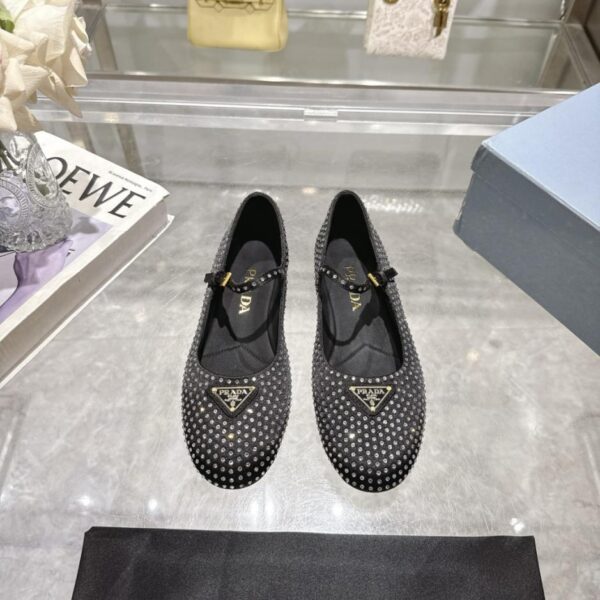 repliche,replica,perfette,siti di,affidabili,migliori siti,dove comprare,1:1,scarpe da ginnastica Nuove scarpe singole Mary Jane con diamanti di Prada, scarpe da ballo (scarpe singole Mary Jane) (HEFR6)
