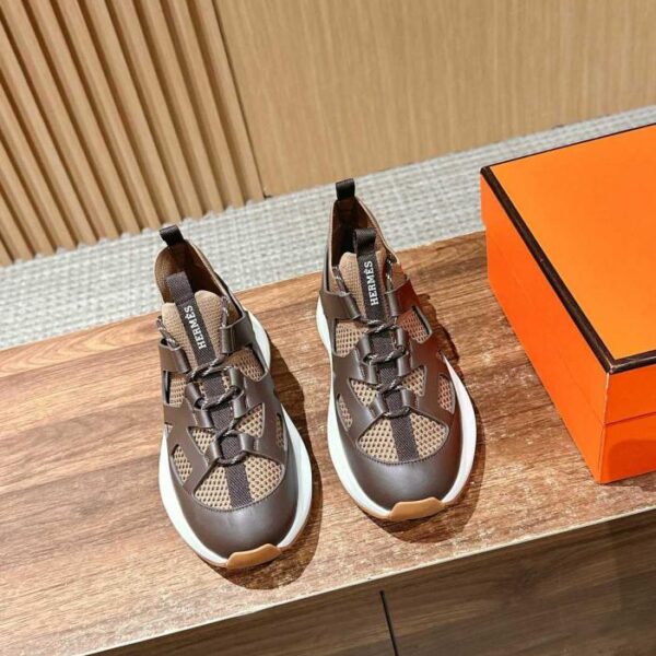 repliche,replica,perfette,siti di,affidabili,migliori siti,dove comprare,1:1,scarpe da ginnastica Hermes Katana, nuove scarpe casual da uomo in pelle di vitello con punta tonda, lacci e tomaia bassa (T2ANW)