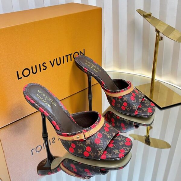 repliche,replica,perfette,siti di,affidabili,migliori siti,dove comprare,1:1,scarpe da ginnastica Louis Vuitton Summer Limited, pantofole piatte stile ciliegia con tacco alto, scarpe da ballo (CRB2C)