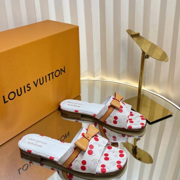 repliche,replica,perfette,siti di,affidabili,migliori siti,dove comprare,1:1,scarpe da ginnastica Louis Vuitton Summer Limited, pantofole piatte stile ciliegia con tacco alto, serie di scarpe da ballo (3ZX4U)