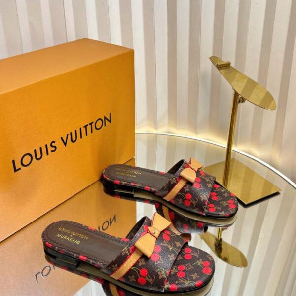 repliche,replica,perfette,siti di,affidabili,migliori siti,dove comprare,1:1,scarpe da ginnastica Louis Vuitton Summer Limited, pantofole piatte stile ciliegia con tacco alto, scarpe da ballo della serie (DWBEN)