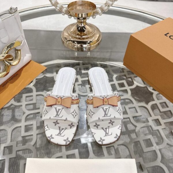 repliche,replica,perfette,siti di,affidabili,migliori siti,dove comprare,1:1,scarpe da ginnastica Louis Vuitton LV x TM 6AM Takashi Murakami ha co-branded le pantofole piatte con fiocco in fiore di ciliegio, versione superiore (0SI9E)