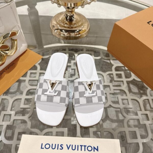 repliche,replica,perfette,siti di,affidabili,migliori siti,dove comprare,1:1,scarpe da ginnastica Pantofole Louis Vuitton con stampa a quadri, ultimo modello, modello top (H98UR)