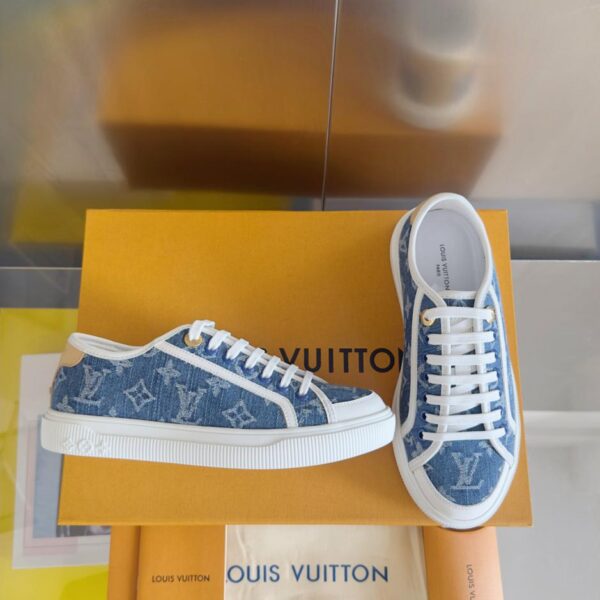 repliche,replica,perfette,siti di,affidabili,migliori siti,dove comprare,1:1,scarpe da ginnastica L’ultima serie Lagoon di Louis Vuitton, scarpe sportive casual, scarpe da skateboard, suola spessa, denim con monogramma in rilievo, versione top (TPL1B)