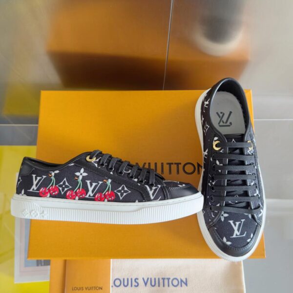 repliche,replica,perfette,siti di,affidabili,migliori siti,dove comprare,1:1,scarpe da ginnastica L’ultima serie Lagoon di Louis Vuitton, denim con suola spessa, ciliegia, goffrato, presbiopia, suola spessa, sneakers casual, scarpe da skateboard, versione top (XWXC9)