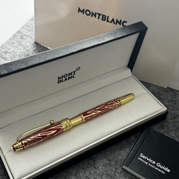 repliche,replica,perfette,siti di,affidabili,migliori siti,dove comprare,1:1,scarpe da ginnastica Nuova penna Montblanc Meisterstuck Series, edizione speciale bicolore, con firma in rilievo in oro rosso (X6GDD)