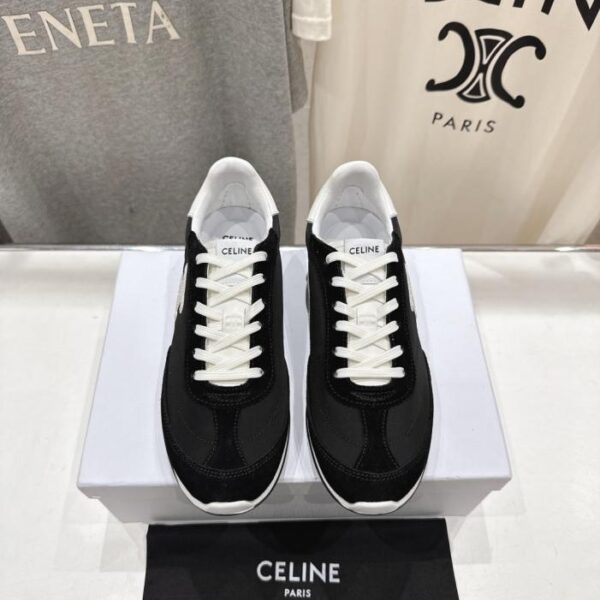 repliche,replica,perfette,siti di,affidabili,migliori siti,dove comprare,1:1,scarpe da ginnastica Versione alta delle scarpe sportive casual con lacci e logo CELINE, scarpe da corsa leggere, scarpe bianche (OGBWT)