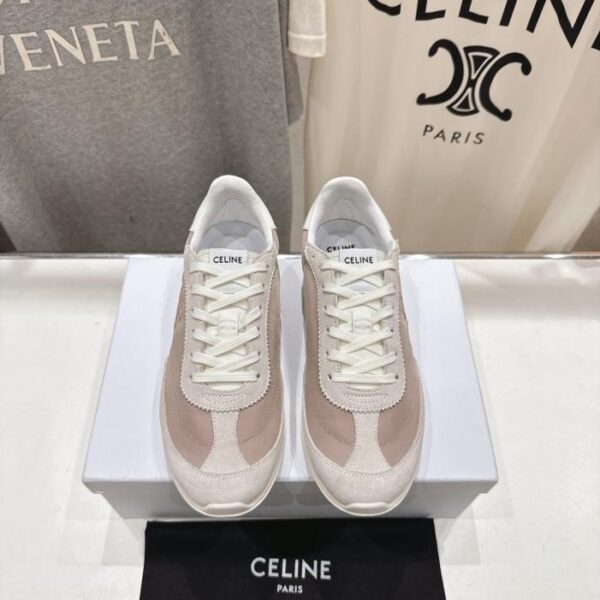 repliche,replica,perfette,siti di,affidabili,migliori siti,dove comprare,1:1,scarpe da ginnastica Scarpe sportive casual con lacci e logo nuovo CELINE, versione alta, scarpe da corsa leggere, scarpe bianche (YQMI2)
