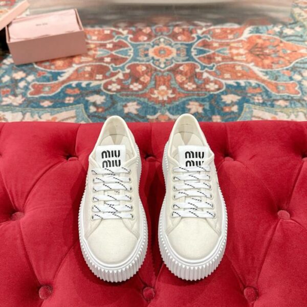 Nuove scarpe in tela con plateau MIU MIU (DX3O9)