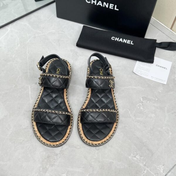 repliche,replica,perfette,siti di,affidabili,migliori siti,dove comprare,1:1,scarpe da ginnastica Serie estiva di sandali e pantofole CHANEL (altezza 2,5 cm) ✅ Taglia 3 (BBR2W)