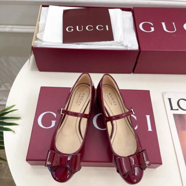 Gucci Primavera/Estate New Classic Double G Bow Mary Jane Shoes (7B3ZS)