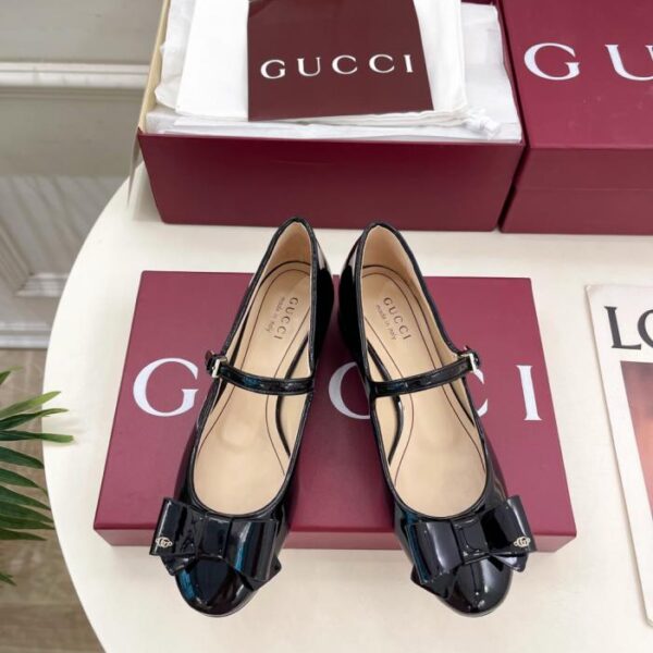Gucci Primavera/Estate New Classic Double G Bow Mary Jane Shoes (HJY82)